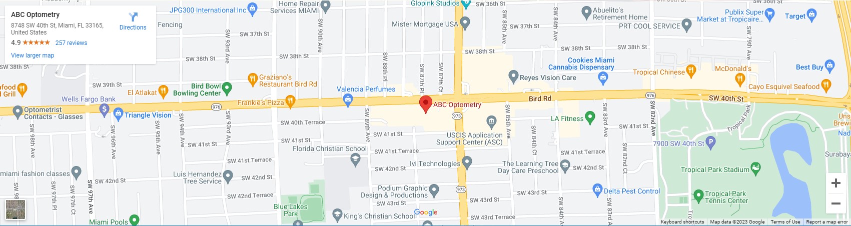 abc optometry miami optometrist map